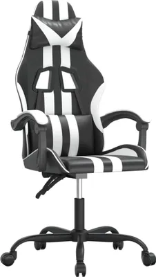 Produktbild von vidaXL Gaming-Stuhl Schwarz und Weiß Kunstleder