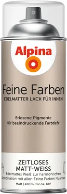 Produktbild von Alpina Feine Farben Sprühlack Zeitloses Matt-weiß 400 ml