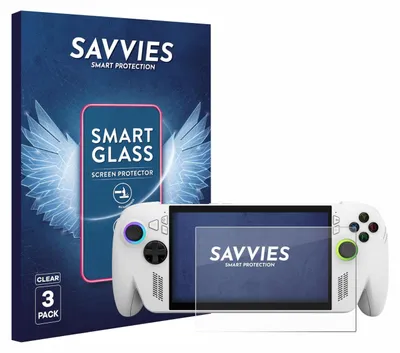 Produktbild von 3x Savvies Schutzglas Folie für ASUS ROG Xbox Ally 9H Panzer Schutzfolie Glas Displayschutz klar transparent