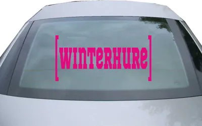 Produktbild von Indigos UG - Aufkleber Heckscheibe & Motorklappe DE6425 - pink - 600x287 mm - Winterhure - Auto Scheiben Fenster Heckklappe Tuning Racing JDM - Die cut