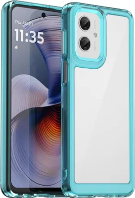 Produktbild von Motorola Moto G55 Hülle - Coverup Transparent ShockProof TPU Back Cover - Blau
