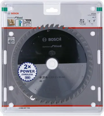 Zdjęcie produktu dla Bosch 2 608 837 723, Drewno, 21,6 cm, 3 cm, 1,2 mm, 7000 RPM, 1,7 mm