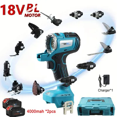 Immagine prodotto di Kit combinato multifunzione a 18V brushless, 12 in 1, con 12 accessori