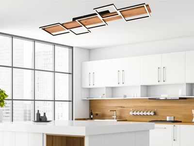 TRIO LED-DL HARPER  42W 3000K Holz sw matt