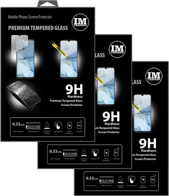 Produktbild von cofi1453 3X Panzer Schutz Glas 9H Tempered Glass Display Schutz Folie Display Glas Screen Protector kompatibel mit Oppo Reno 3