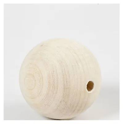 Produktbild von Creativ Company Holzperlen 60 mm natur - Bastelperlen Set