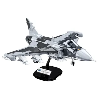 Image de COBI jeu de cubes à pincer Saab JAS 39 Gripen E, Armed Forces, avion, avion de combat, cubes à pincer, 480 pièces, 5820