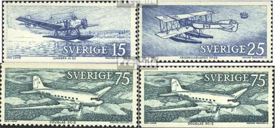 Produktbild von Briefmarken Schweden 1972 Mi 761Do,Du,762D,763D, 764Do,Du (kompl.Ausg.) postfrisch Postflugzeuge