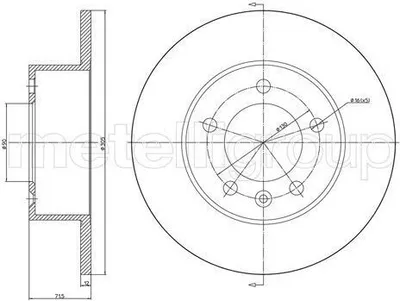 Produktbild von 2x METELLI Bremsscheibe 23-1287C für OPEL Movano B Kastenwagen (X62) 71 5mm