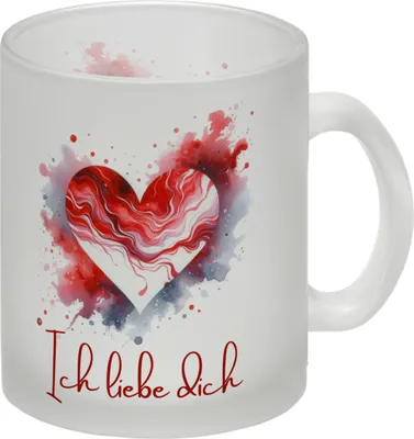Produktbild von Ich liebe dich Glas Tasse