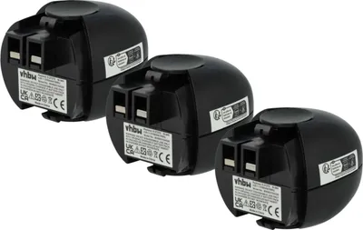 Produktbild von vhbw 3x Akku kompatibel mit Metabo Powermaxx, Powergripp Flashlight, 600059510, Powergrip 2, Powermaxx 4.8 Werkzeug (2100 mAh, NiMH, 4,8 V)
