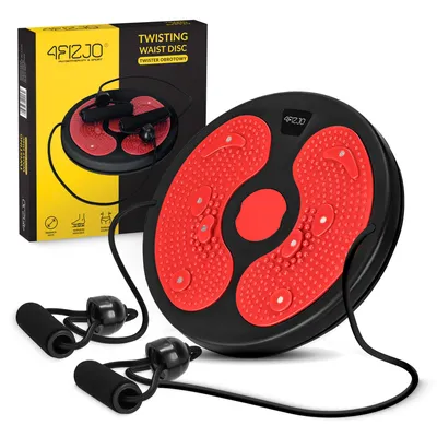 Produktbild von 4FIZJO Mini-Twister mit Widerstandsbändern, 26 cm, Ganzkörpertraining, Core und Balance, schwarz-rot