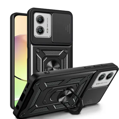 Produktbild von Outdoor Panzer Hülle Motorola Moto G13 / G23 / G53 mit Kameraschutz Ringhalter Schwarz