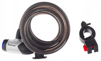 Produktbild von TONYON TY546 Spiralkabel Fahrradschloss schwarz 1500mm