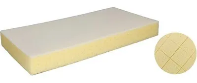 Produktbild von Hydro Schwammauflage gerastert, weisse Vel.-Kasch.,140x280x30