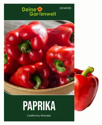 Produktbild von Paprika California Wonder Samen - Capsicum annuum - Paprikasamen - Gemüsesamen - Saatgut für 30 Pflanzen