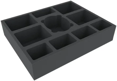 Produktbild von 70mm Schaumstoffeinlage mit 10 Fächern für Miniaturen & Spiele