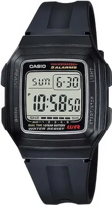 Produktbild von Casio Uhr Vintage 10 Year Battery F-201W-1ADF