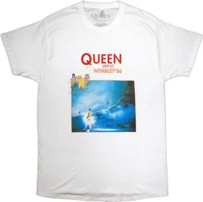 Produktbild von Queen - "Wembley ´86" T-Shirt für Herren/Damen Uni RO14189 (XL) (Weiß)