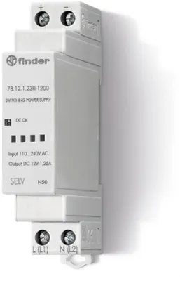 Obrázok produktu pre FINDER Spínaný napájací zdroj na DIN lištu 12 V, 12 W, 78.12.1.230.1200