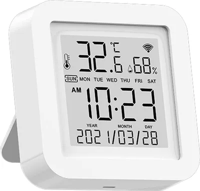 Produktbild von Kühlschrank-Gefrierschrank-Thermometer, kabelloses Kühlschrankthermometer mit 2 Sensoren, akustischem Alarm, Min/Max