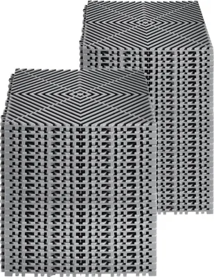 Zdjęcie produktu dla Mata drenażowa modułowa 31x31cm antypoślizgowa PP 40szt garaż ogród szara