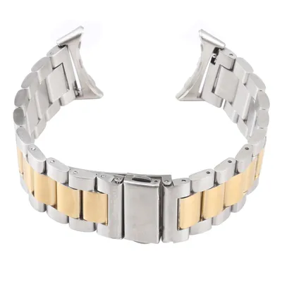 Immagine prodotto di Per Google Pixel Watch 1 + 2 Bracciale di ricambio in acciaio e metallo Oro / Argento