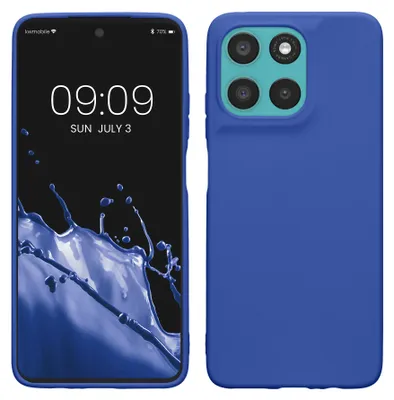 Produktbild von kwmobile Handyhülle für Motorola Moto G57 Power / Moto G67 Power Hülle - TPU Case - Kabelloses Laden - Schutzhülle Cover in Baltik Blau