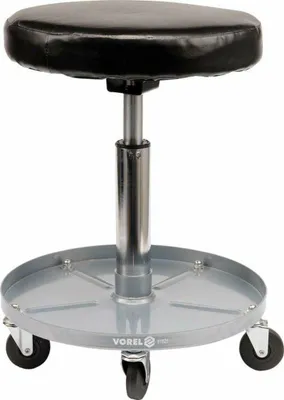 Werkstatthocker VOREL mit pneumatischer Höhenverstellung, 135 kg Tragkraft