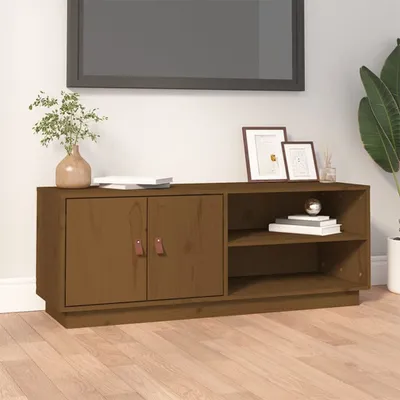 Produktbild von vidaXL TV-Schrank Honigbraun 105x34x40 cm Massivholz Kiefer