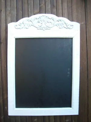 Produktbild von Wandtafel, Kreidetafel Werbetafel Shabby weiss Landhaus 70 x 50 cm
