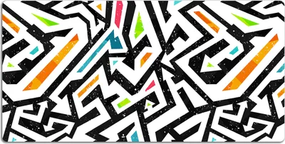Produktbild von Schreibtischmatte Tischunterlage 90x45 cm Mauspad - Graffiti