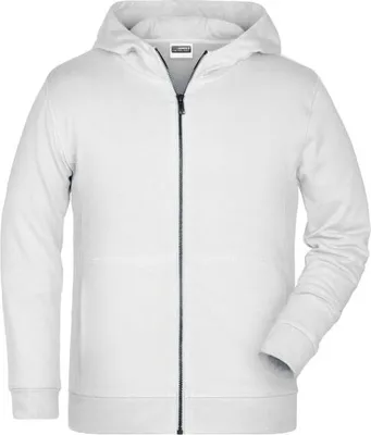 Produktbild von Sweat-Jacke mit Kapuze und Reißverschluss white, Gr. L