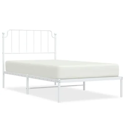 Immagine prodotto di vidaXL Struttura letto con testiera in metallo bianco 100x190 cm