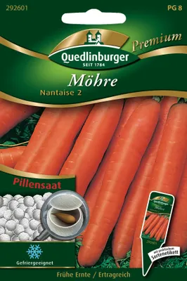 Produktbild von Quedlinburger Saatgut - Möhren Nantaise 2 Pillensaat - Samen - 292601