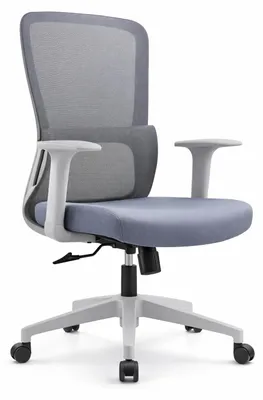 Produktbild von Ergonomischer grauer Bürostuhl mit Netzrücken, verstellbaren Armlehnen