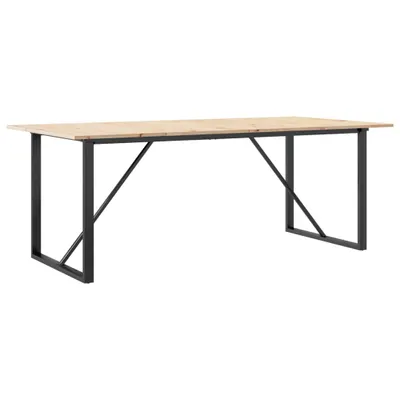 Immagine prodotto di Tavolo da Pranzo Telaio a O 200x100x75 cm Legno Pino e Acciaio