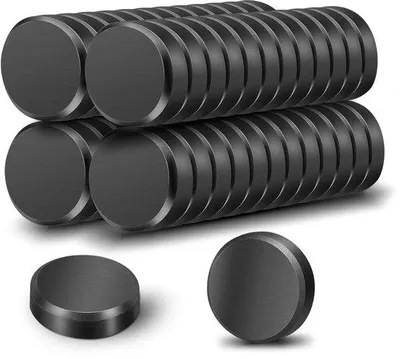 Produktbild von 50 Stück starke kleine schwarze Magnetkästchen für Tafelbretter, Kühlschrankmagnete, Selbstbausatz für Klassenzimmer, Büros und Schubladen