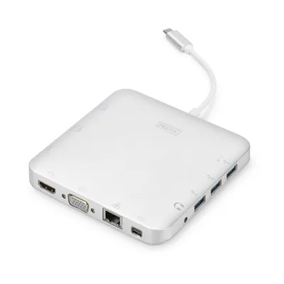 Zdjęcie produktu dla DIGITUS Dockingstation USB3.1 Universal Typ-C Alu silber