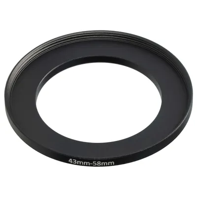 Produktbild von vhbw Step-Up-Ring Adapter 43mm - 58mm für Kamera Objektiv - Filteradapter, Metall Schwarz