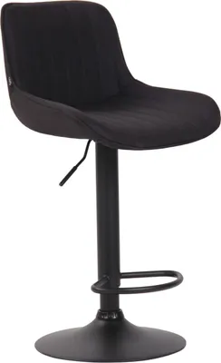 Produktbild von Barhocker Lentini Stoff schwarz schwarz