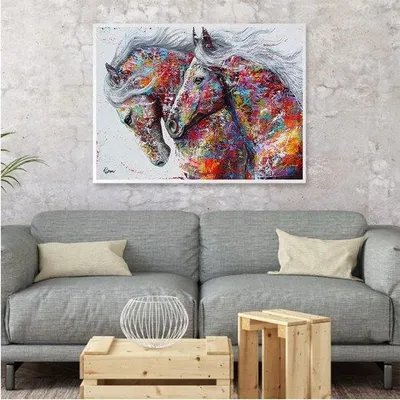 Produktbild von Diamant Malerei Kit Pferd 50x40cm Wanddeko Selbstmachkit