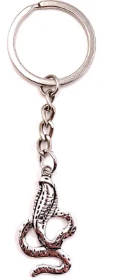 Image de Onwomania Porte-clés Cobra Serpent venimeux Reptile Argent Métal Charm