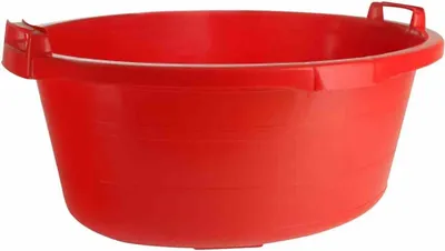 Produktbild von Wanne oval 65 cm/40 l rot hochstehende Griffe