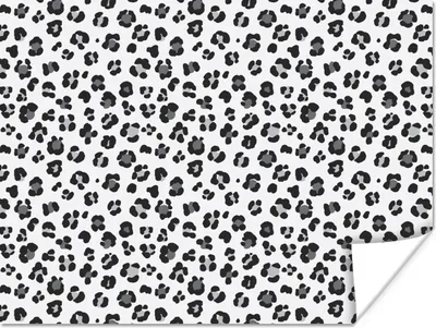Produktbild von MuchoWow® Poster Pantherdruck - Grau - Schwarz 160x120 cm - Foto Plakat