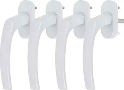 Produktbild von 4 x Alu Fenstergriff in Weiß RAL 9016 - Stiftlänge 30mm