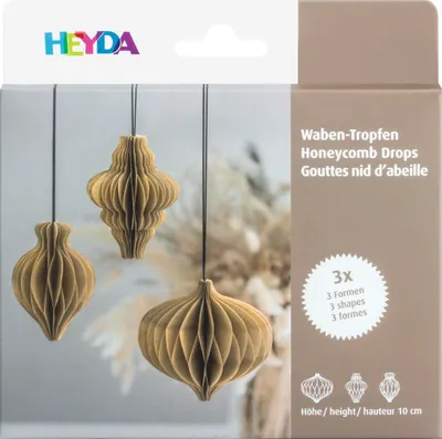 Immagine prodotto di Heyda 204870726 Set di gocce a nido d'ape, naturale