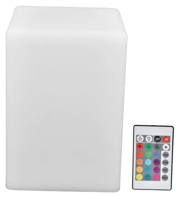 LED-Kubuslampe RGBW, 16 Farben, Fernbedienung, 4 Modi, 3xAAA
