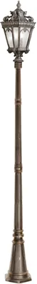 Produktbild von Stehleuchte außen IP44 Braun E14 295 cm Glas Aluminium Vintage Wegeleuchte Hof Garten