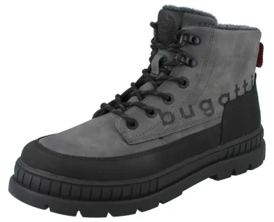 Produktbild von BUGATTI Herren Schnürstiefel dunkelgrau Kunstleder - Größe: 46